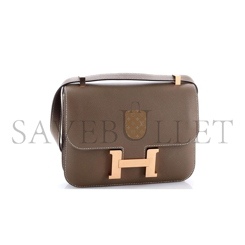 H**me5 master 24 constance nm bag epsom etoupe gold hardware (24*17*5cm)
